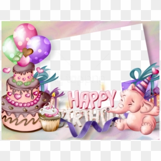 Free Png Happy Birthday Transparent Frame Background - Khung Ảnh Happy Birthday, Png Download