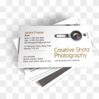 Transparent Photography Business Cards - Camera Lens, HD Png Download