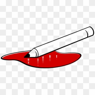 This Free Icons Png Design Of A Pencil In Blood - Pencil With Blood, Transparent Png