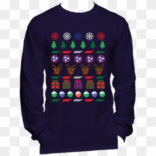 Tennessee Ugly Christmas Sweater Mens Long Sleeve T-shirt - T-shirt, HD Png Download