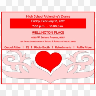 High School Valentine's Dance - Heart, HD Png Download