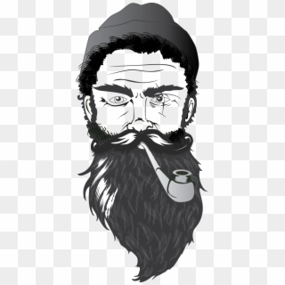 Beard Drawing Pen - Beard Man Logo Png, Transparent Png