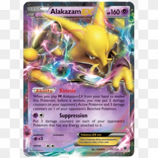 The New @pokemon Tcg Set Fates Collide Hits On May - Alakazam Ex Card, HD Png Download
