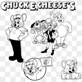 Chuck E Cheese Logo Black And White - Chuck E Cheese Black And White, HD Png Download