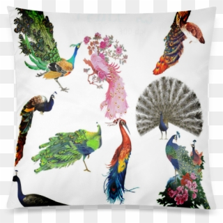 Peacock Clipart Custom Zippered Pillow Case 20 X20 - Peacock Clipart, HD Png Download