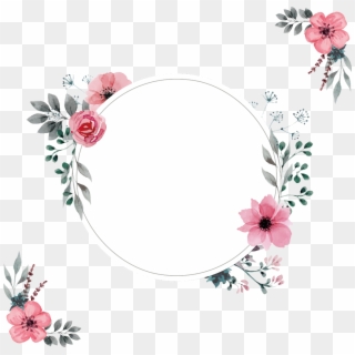 #ftestickers #frame #borders #collage #flowers #pink - Rose, HD Png Download
