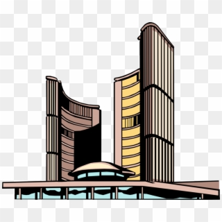 Vector Illustration Of Urban Metropolitan City Hall, - Toronto City Hall Vector, HD Png Download