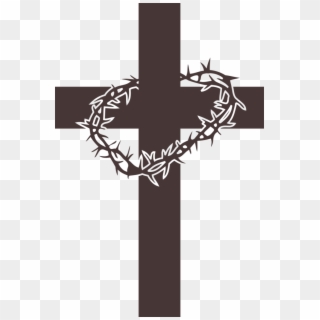 Cross With Crown Of Thorns Clipart, HD Png Download