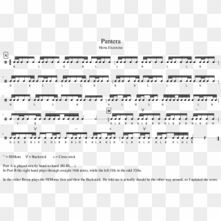 Pantera Sheet Music 1 Of 1 Pages - Ваше Благородие Ноты Для Гитары, HD Png Download