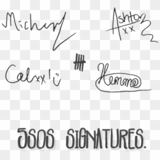 Sooooo Here U Have 5sos Signatures In Png - 5sos Signature, Transparent Png