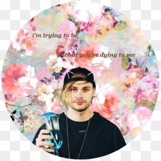 Michaelclifford 5sos 5secondsofsummer Kitten Catears - Watercolor Free Flower Background, HD Png Download