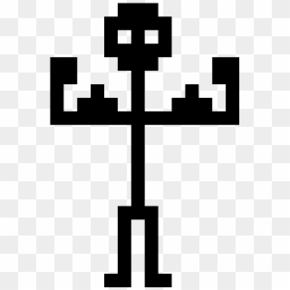 Stickman With Muscles - Cross, HD Png Download