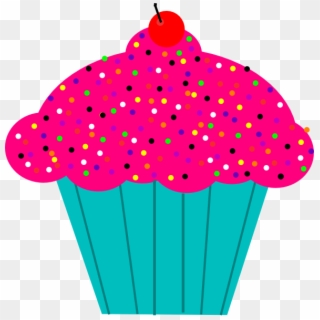 Pink Frosted Cupcake Clip Art At Clker - Cupcake Clip Art Pink, HD Png Download