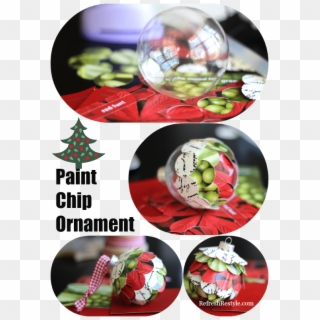 Handmade Paint Chip Ornament - Christmas Tree, HD Png Download
