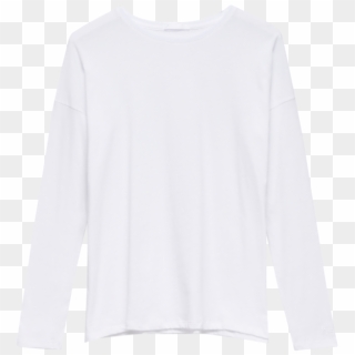Organic Cotton White Longsleeve - Long-sleeved T-shirt, HD Png Download