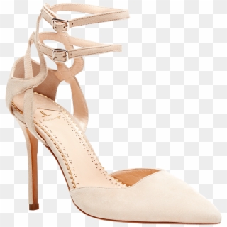 Beige Suede Leather Heels With Straps 110mm, HD Png Download