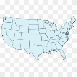 Dd United States Outline Map 65764 Bluerobin Mckay2017 - Blank Us Map Transparent Background, HD Png Download