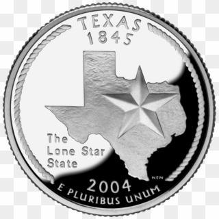 Texas Quarter Republic Of Texas, State Quarters, Texas - Texas State Quarter, HD Png Download