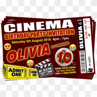 Cinema Party Brown Emoji Style - Ticket, HD Png Download
