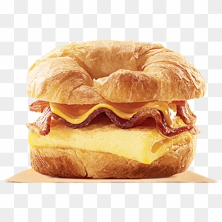 A Croissant Breakfast Sandwich - Bacon Egg And Cheese Croissant Burger King, HD Png Download