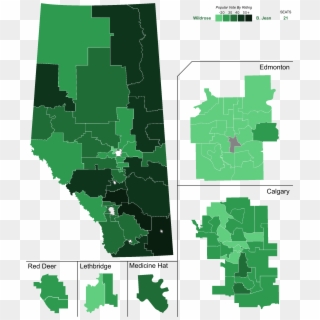 Alberta Provincial Election, 2015 Results By Riding - Map, HD Png Download