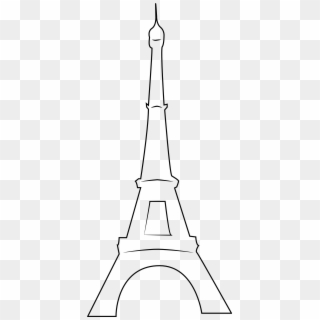 Eiffel Tower, Primitive Outline, Icon - Легкий Рисунок Эйфелевой Башни, HD Png Download