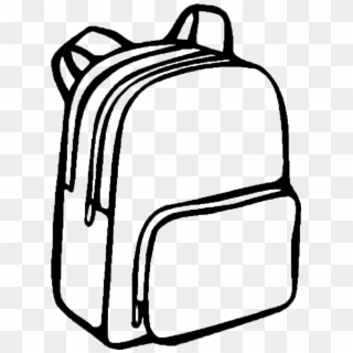 Svg Library Download Collection Of Free Backpack Drawing - Drawing Of School Bag, HD Png Download