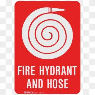 Brady Fire Equipment Signs - Fire Hose, HD Png Download