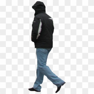 Man In Winter Jacket - Walking People Winter Png, Transparent Png