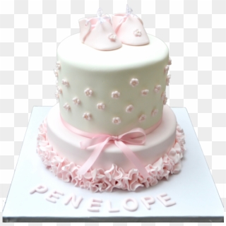 Baby Shower Cake - Baby Shower Girl Cake One Tier, HD Png Download