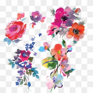 Watercolor Florals Sheet, HD Png Download
