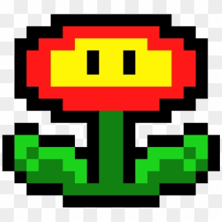Super Mario Bros - Fire Flower Pixel Art, HD Png Download