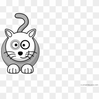 Cool Cat Clipart - Cat Cartoon Black And White Png, Transparent Png