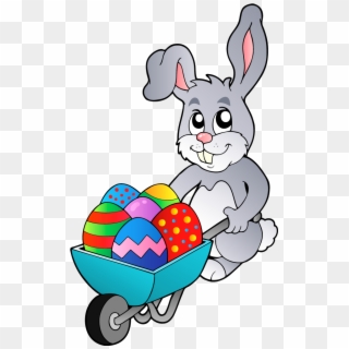 Transparent Easter Bunny With Egg Cart Png Clipart - Topo De Pascoa Para Imprimir, Png Download