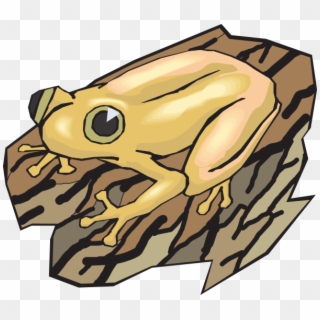 Png Royalty Free Download Yellow Frog On A Clip Art - Wood Frog Clipart, Transparent Png