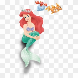 Ariel בת הים הקטנה - Ariel Disney Princess With Crown, HD Png Download