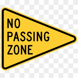 File - Mutcd W14-3 - Svg - No Passing Zone Road Sign - No Passing Zone Road Sign, HD Png Download