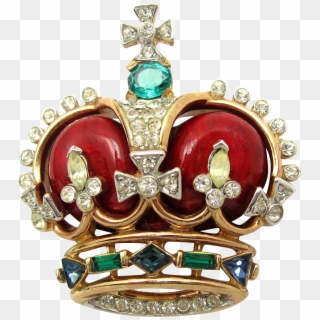 Philippe 'coronation Gems' Red Royal Crown Brooch - Crystal, HD Png Download