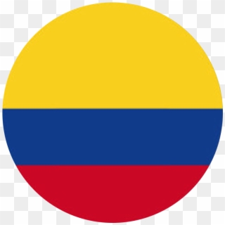 Spanish - English - Colombia Flag Icon Png, Transparent Png