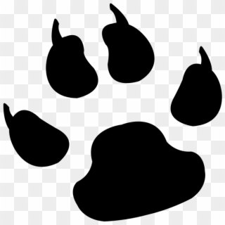 Footprint Clipart Lion - Dog Paw Print, HD Png Download