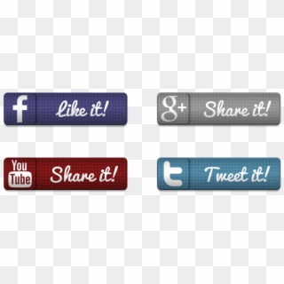 Social Media Sharing Buttons Free Vector And Png - Youtube, Transparent Png