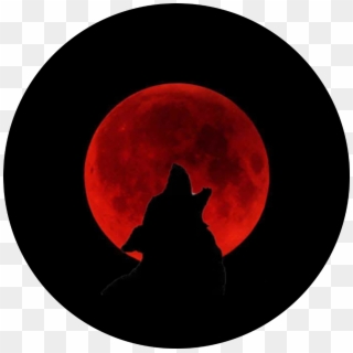 #freetoedit #wolf #howl #bloodmoon #blood #moon - Circle, HD Png Download