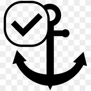 Anchor With Check Mark Svg Png Icon - Simbolo Ancora, Transparent Png