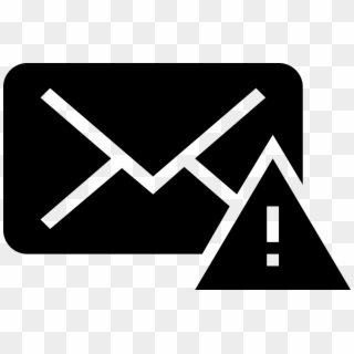 Mail Error Black Warning Interface Symbol Comments - Notifications Email, HD Png Download