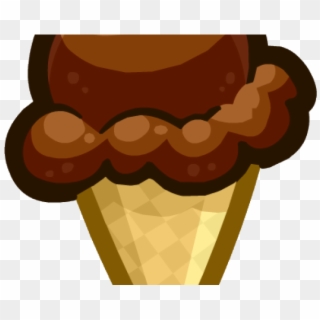 Ice Cream Clipart Chocolate - Cartoon Chocolate Ice Cream Cone, HD Png Download