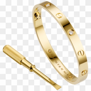 Cartier Love Bracelet Yellow Gold Plated, HD Png Download