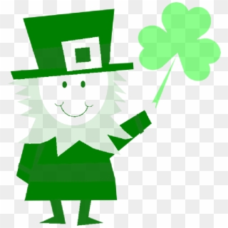 Man Character Shamrock March Luck Holiday Cute - Ireland Clipart, HD Png Download