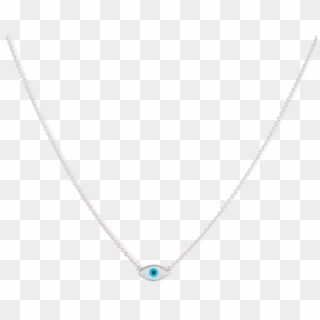Silver Evil Eye Necklace - Necklace, HD Png Download