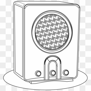 Jpg Transparent Library Radio Black And White Clipart - Раскраска Радио, HD Png Download