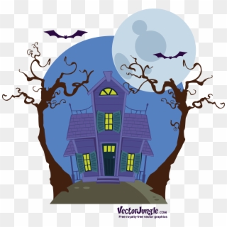 House Vector Clipart - Chibi Haunted House, HD Png Download